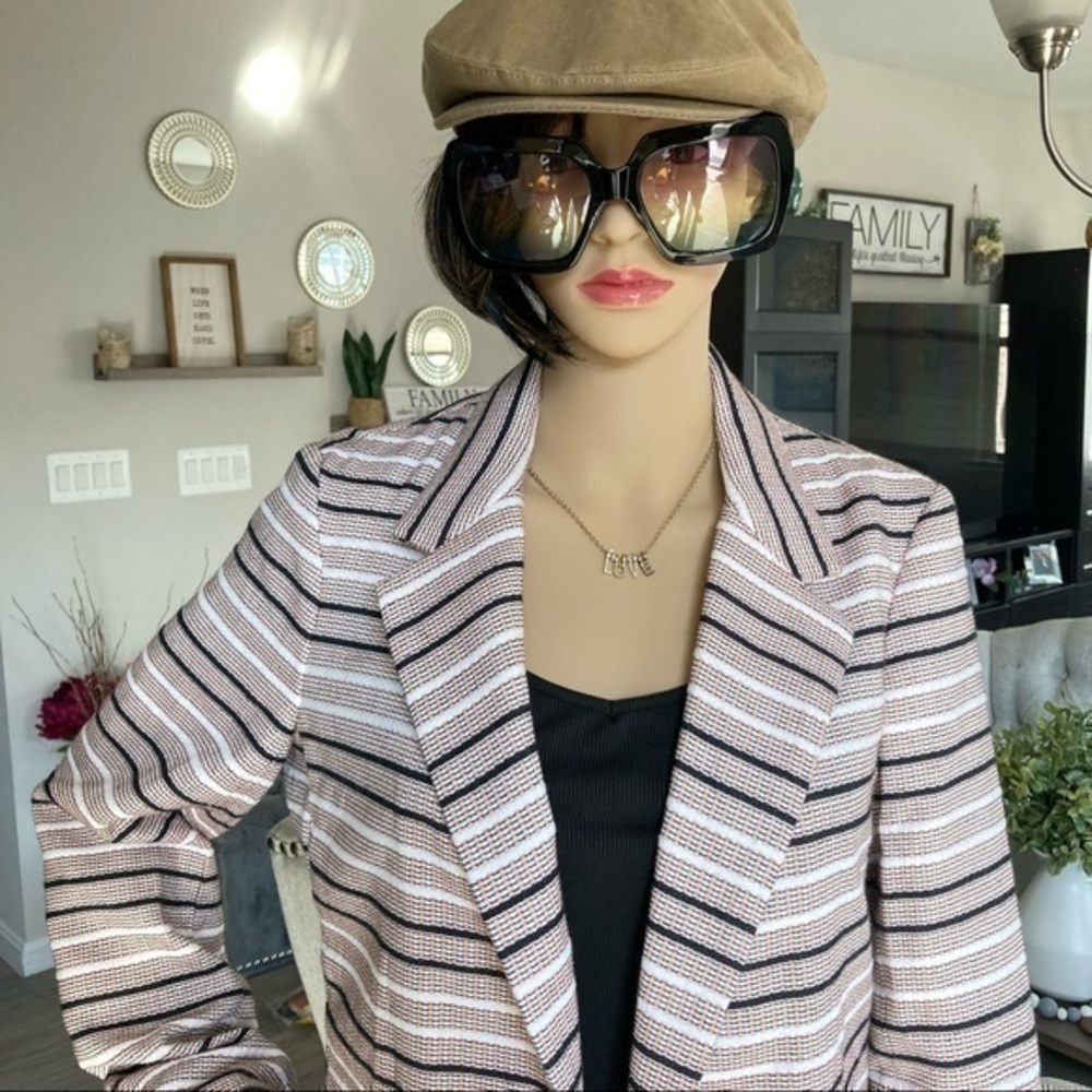 ๐ DKNY houndstooth plaid suit career blazer 8 - Picture 3 of 7
